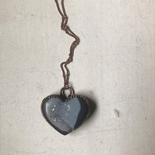 Load image into Gallery viewer, Agate Druzy “Broken Open” Heart Necklace #5 - Ready to Ship
