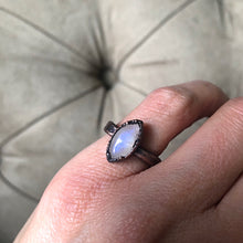 Load image into Gallery viewer, Rainbow Moonstone Ring - Marquise #3 (Size 5-5.25) - Ready to Ship

