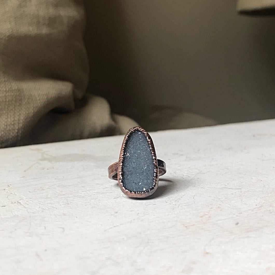 Druzy Star Cluster Ring #8 (Size 6.75) - Ready to Ship