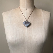 Load image into Gallery viewer, Agate Druzy “Broken Open” Heart Necklace #4 - Ready to Ship
