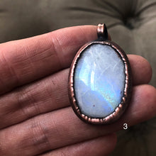 Load image into Gallery viewer, Rainbow Moonstone with Amazonite &amp; Leather Necklace - Ready to Ship
