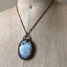 Load image into Gallery viewer, Rainbow Moonstone Necklace Oval - Ready to Ship
