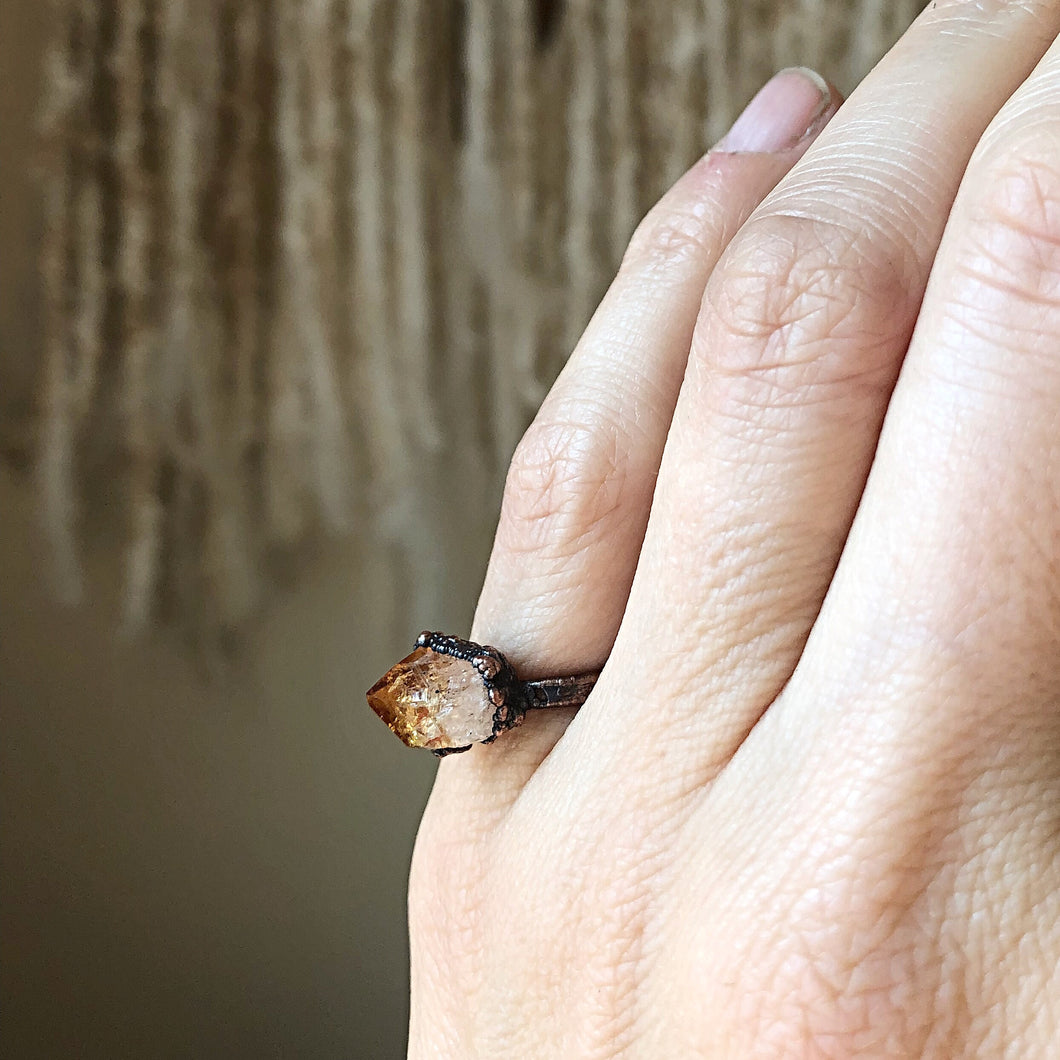 Raw Citrine Ring #3 (Size 4.75-5) - Summer Solstice Collection 2019