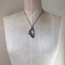 Load image into Gallery viewer, Electroformed Butterfly Wing &amp; Labradorite Necklace - Ready to Ship
