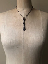 Load image into Gallery viewer, Electroformed Skeleton Arm &amp; Labradorite Necklace #1- Ready to Ship

