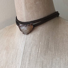Load image into Gallery viewer, Raw Citrine &amp; Leather Wrap Bracelet/Choker - Summer Solstice Collection 2019
