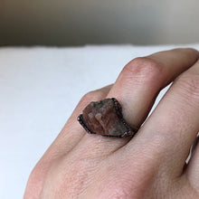 Load image into Gallery viewer, Raw Sunstone Ring #3 (Size 5.5-5.75) - Summer Solstice Collection 2019

