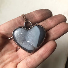 Load image into Gallery viewer, Agate Druzy “Broken Open” Heart Necklace #5 - Ready to Ship
