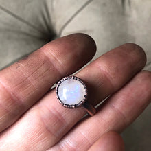 Load image into Gallery viewer, Rainbow Moonstone Ring - Round #1 (Size 6) - Ready to Ship
